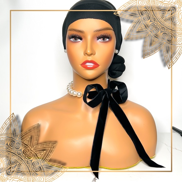 Jewelry - ❀ Chunky Set Faux Pearl Velvet Bow Tie Necklace & Earrings Bundle